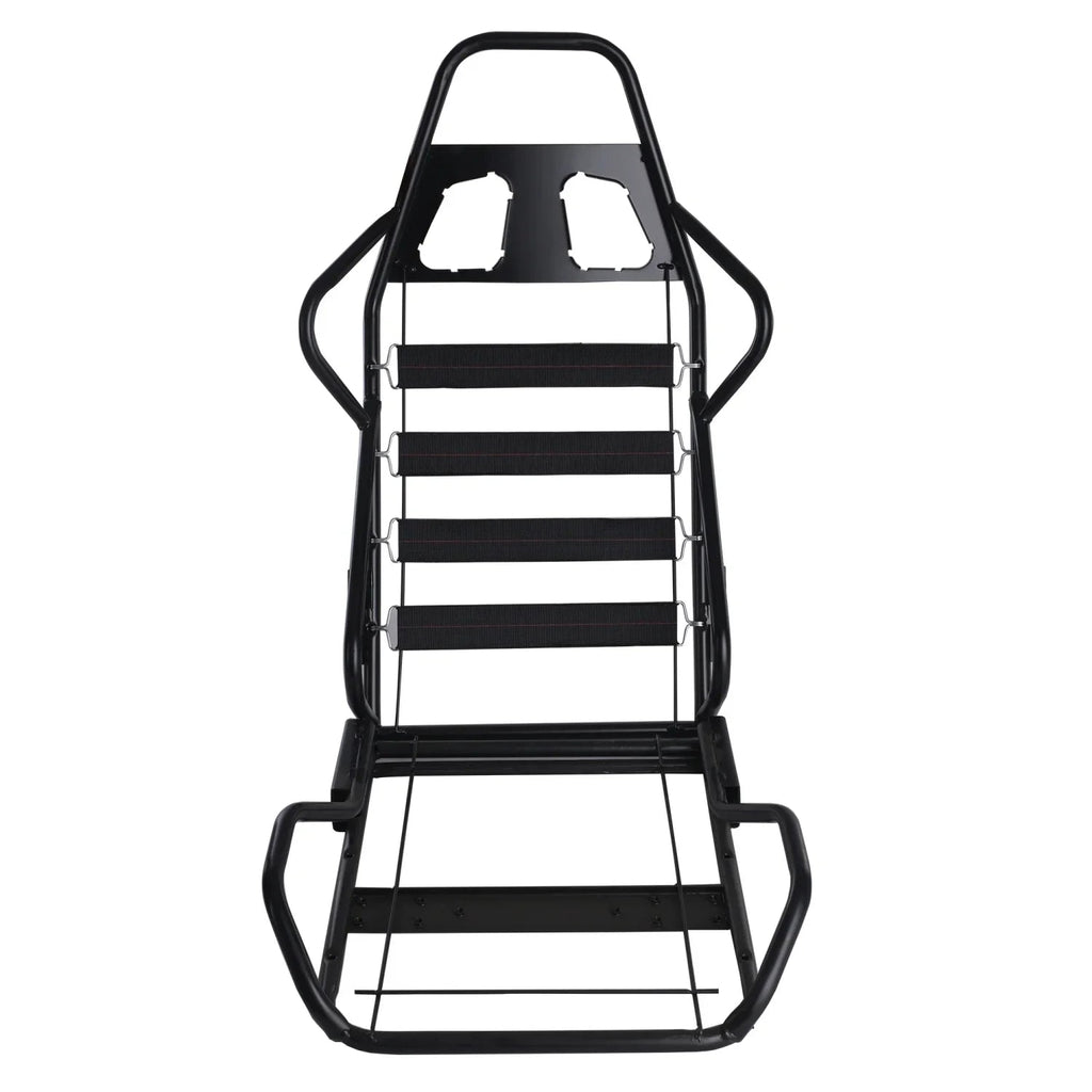 Racing Seats, PVC With Suede Material, Double Slider Design, Black - 2 Pieces