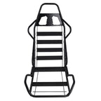 Racing Seats, PVC With Suede Material, Double Slider Design, Black - 2 Pieces