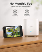 Wireless Outdoor Security Camera System – 2K HD, 166° Wide Angle, 100% Wire-Free, No Monthly Fees