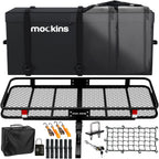 Mockins XL Trailer Hitch Cargo Carrier - 500 lbs, 60x24x6 in, 25 Cu. Ft. Bag