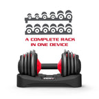 FitRx SmartBell Adjustable Dumbbell Set, 2-Pack, 25lb, 9-in-1 Quick-Select Weights, 2.5lb Increments