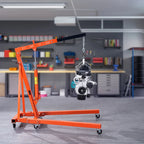 BENTISM Folding Engine Hoist With Leveler, 4400 lbs/2 ton - Heavy-Duty