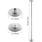 KFFKFF Dance Pole Set, 45mm Stainless Steel, Silver - HM-590S