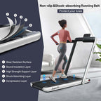 2-in-1 Folding Electric Treadmill, 2.25 HP, Under-Desk, with Dual Display and Smart App Control