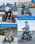 450W Electric Scooter with Seat, 22-Mile Range