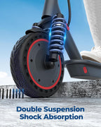 Electric Scooter 350W/500W Motor, 8.5/10 Solid Tires, 19/22 Mph, 28/21/12 Miles Range