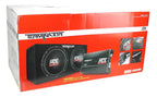 12-Inch Dual Loaded Car Subwoofer With Enclosure And Amplifier