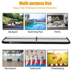 Goplus 10FT Air Track Inflatable Gymnastics Tumbling Mat With Pump - Black