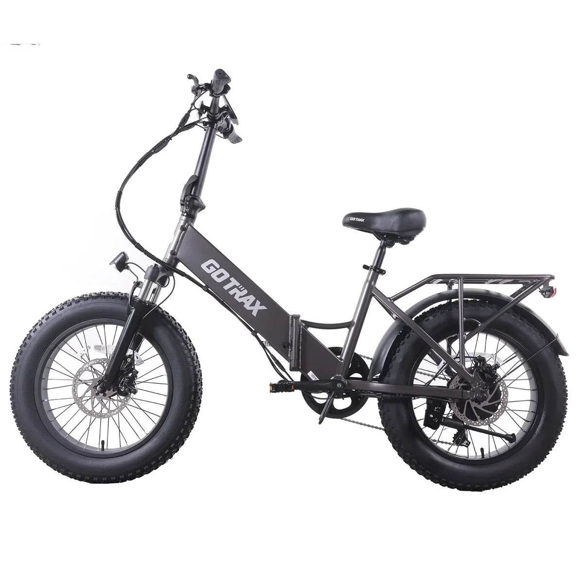 GOTRAX F3 500W Folding Fat Tire Electric Bike, 20in x 4in Tires, 20 MPH, 60 Mile Range - F3