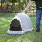 XL Igloo Dog House for Dogs 90-125 Lbs., All-Weather Pet Shelter, Made in USA