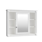 36'' Bathroom Vanity Set With Ceramic Sink Top, Mirror Cabinet, 2 Doors And 2 Drawers - Gray