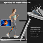 2-in-1 Folding Electric Treadmill, 2.25 HP, Under-Desk, with Dual Display and Smart App Control