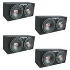 MTX Dual Loaded Subwoofer Enclosure, 12-Inch, 1200-Watt, 4 Pack - TNE212D