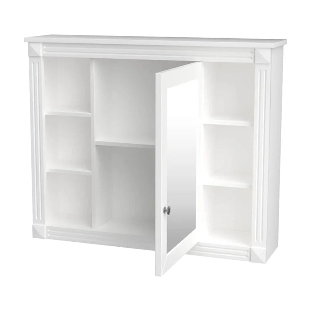 36'' Bathroom Vanity Set With Ceramic Sink Top, Mirror Cabinet, 2 Doors And 2 Drawers - Gray