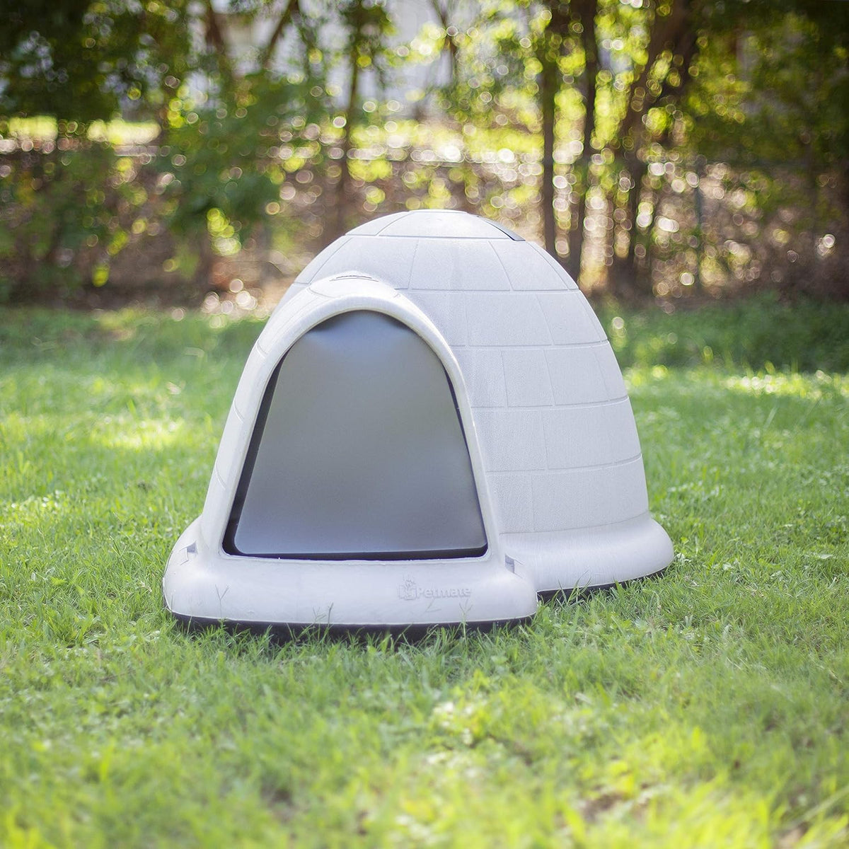 XL Igloo Dog House for Dogs 90-125 Lbs., All-Weather Pet Shelter, Made in USA