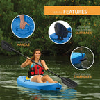 Lifetime Sit-On-Top Kayak 8 ft Blue HDPE - 90112