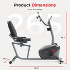 Sunny Health & Fitness Smart Magnetic Recumbent Bike With Hand Cycle - SF-RB423034