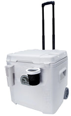 Igloo 52 QT 5-Day Marine Ice Chest Cooler With Wheels, White