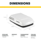 Dometic Penguin II Rooftop Air Conditioner, 11000 BTU, White - PENGUIN AC PW 410A