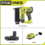 RYOBI ONE+ 18V 18-Gauge Cordless AirStrike Brad Nailer With 1.5 Ah Battery And Charger - P321KN