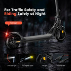 5TH WHEEL Electric Scooter With Turn Signals, 300W, 8.5 in Solid Tires, 18 mph, 12 Miles, Black - W16S