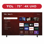 TCL 75 inch 4-Series 4K UHD HDR Roku Smart TV With Voice Control And AirPlay