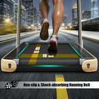 2-in-1 Folding Electric Treadmill, 2.25 HP, Under-Desk, with Dual Display and Smart App Control
