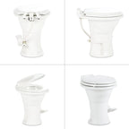 Dometic 310 RV Toilet, Oblong, PowerFlush, White