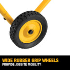 DEWALT Rolling Miter Saw Stand With Wheels, Yellow, 300 lb - DWX726