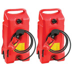 Scepter Flo N' Go DuraMax Portable Gas Fuel Tank With Pump, 14 Gallon, 2 Pack, Red