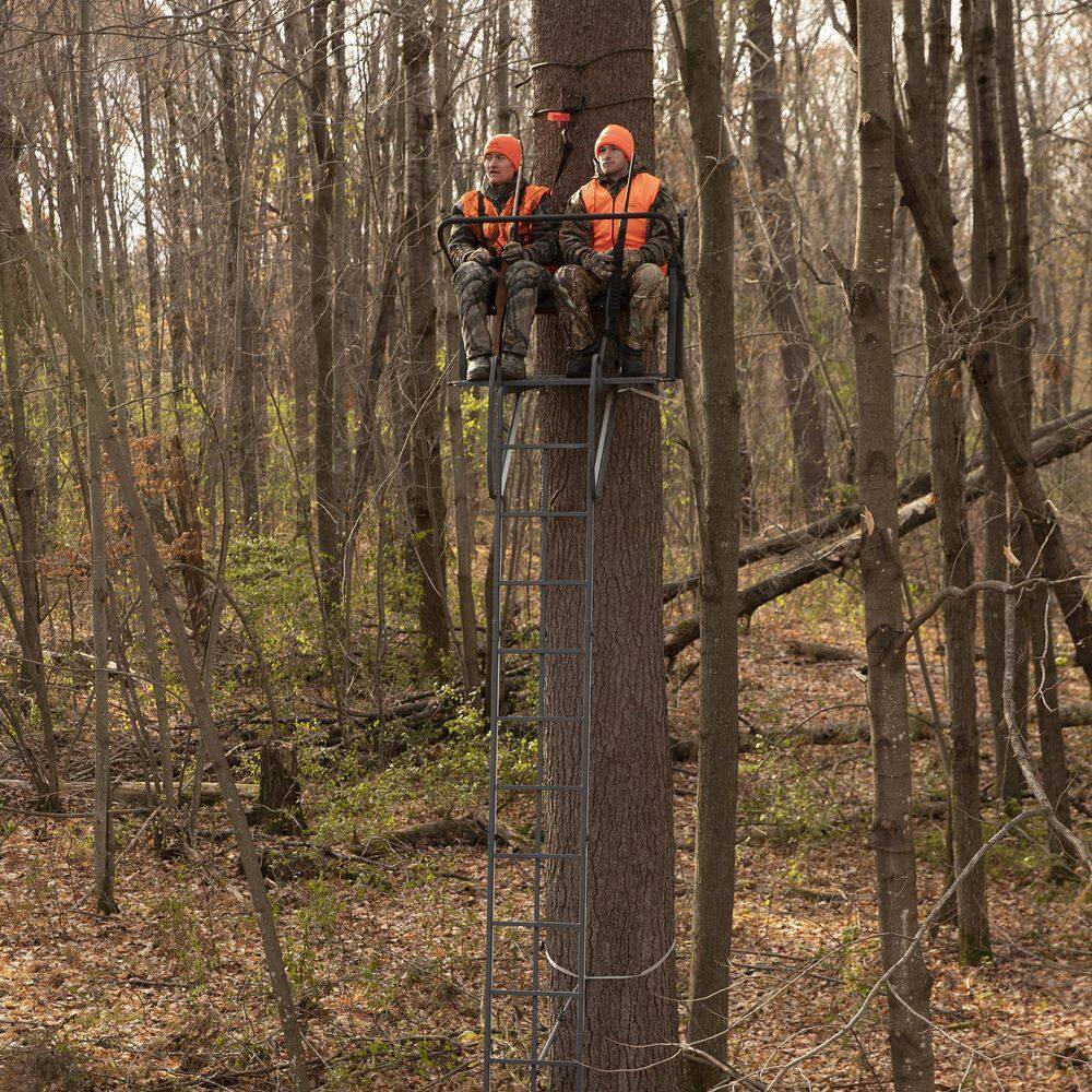 21-Foot 2-Person Ladder Treestand With Adjustable Shooting Rail