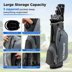 Costway Men's Complete Golf Club Set 10 Pieces With 460cc Alloy Driver