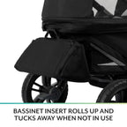 2-in-1 All-Terrain Baby Stroller Wagon with Canopy and Storage - Gray