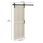 Uforic Sliding Barn Door With Hardware Kit, 48 x 84 in, Gray