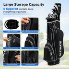 Costway Men's Complete Golf Club Set 10 Pieces With 460cc Alloy Driver