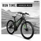 Hyper Bicycles 29 Inch 36V Electric Mountain Bike For Adults, 250W, Black