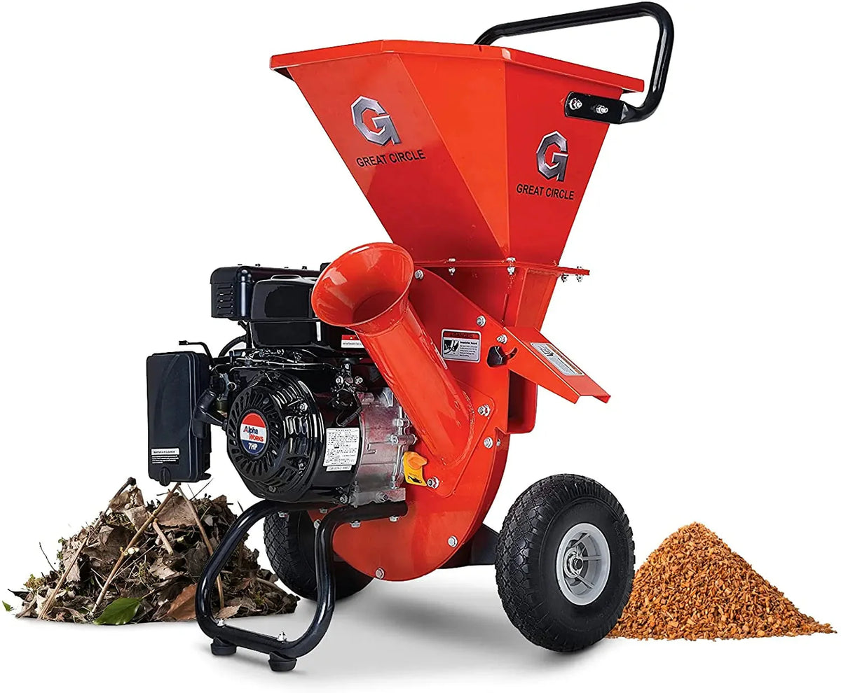 Wood Chipper Shredder Mulcher Heavy Duty Gas Powered