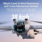 4K Camera Drone with 38-Min. Flight Time, 10 km Video Transmission, GPS Auto Return and Vertical Shooting