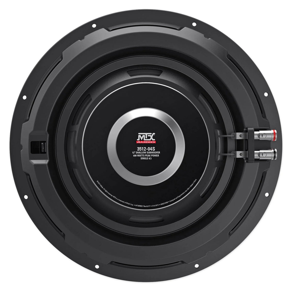 MTX Dual 3512-04S 12 in 1200W Shallow Car Subwoofers With Rockville Sealed Enclosure