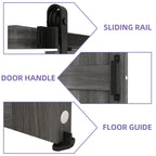 Uforic Sliding Barn Door With Hardware Kit, 48 x 84 in, Gray