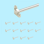 Renovators Supply Carpet Runner Rod Set, Brushed Satin Nickel, 39 5/8 inch, 13 Pack