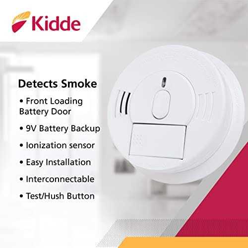 Kidde Hardwired Ionization Smoke Alarm With 9V Battery Backup - i12060