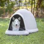 XL Igloo Dog House for Dogs 90-125 Lbs., All-Weather Pet Shelter, Made in USA