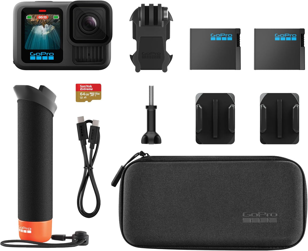 Black - Waterproof Action Camera with 5.3K60 Video, 27MP Photo + Compatability with HB-Series Lenses