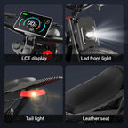 Arkveld Adult Electric Fat Tire Bike, 3000W, 40 MPH, 80 Miles, 25 inch, White - APEX1