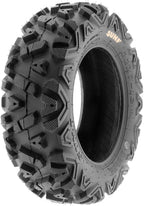 ATV UTV All-Terrain Tires Set of 4, 25X8-12 Front & 25X10-12 Rear Off-Road Replacement Tires