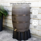 50 Gallon Rain Barrel with Brass Spigot, Large Outdoor Rainwater Collection and Storage Container for Garden