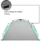 Large Pop Up Beach Tent Sun Shelter, 5-6 Person, 98.4in L x 55in D x 58in H