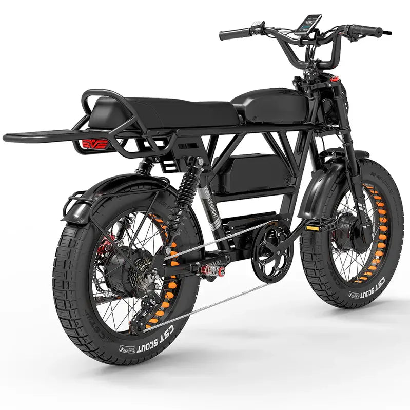 Lankeleisi Fat Tire E-Mountain Bike, 1000W Dual Motor, 45Ah Battery - X-Black Knight