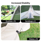 Alvantor Screen House Camping Instant Canopy 12 ft x 12 ft - Beige